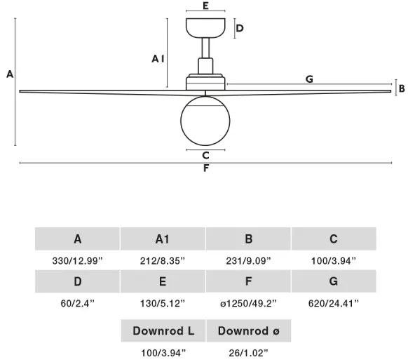 FARO 34280-11L - Stropný ventilátor KLIM M 1xE27/15W/230V borovica/biela + DO