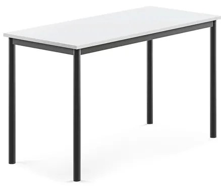 Stôl BORÅS, 1200x600x720 mm, laminát - biela, antracit