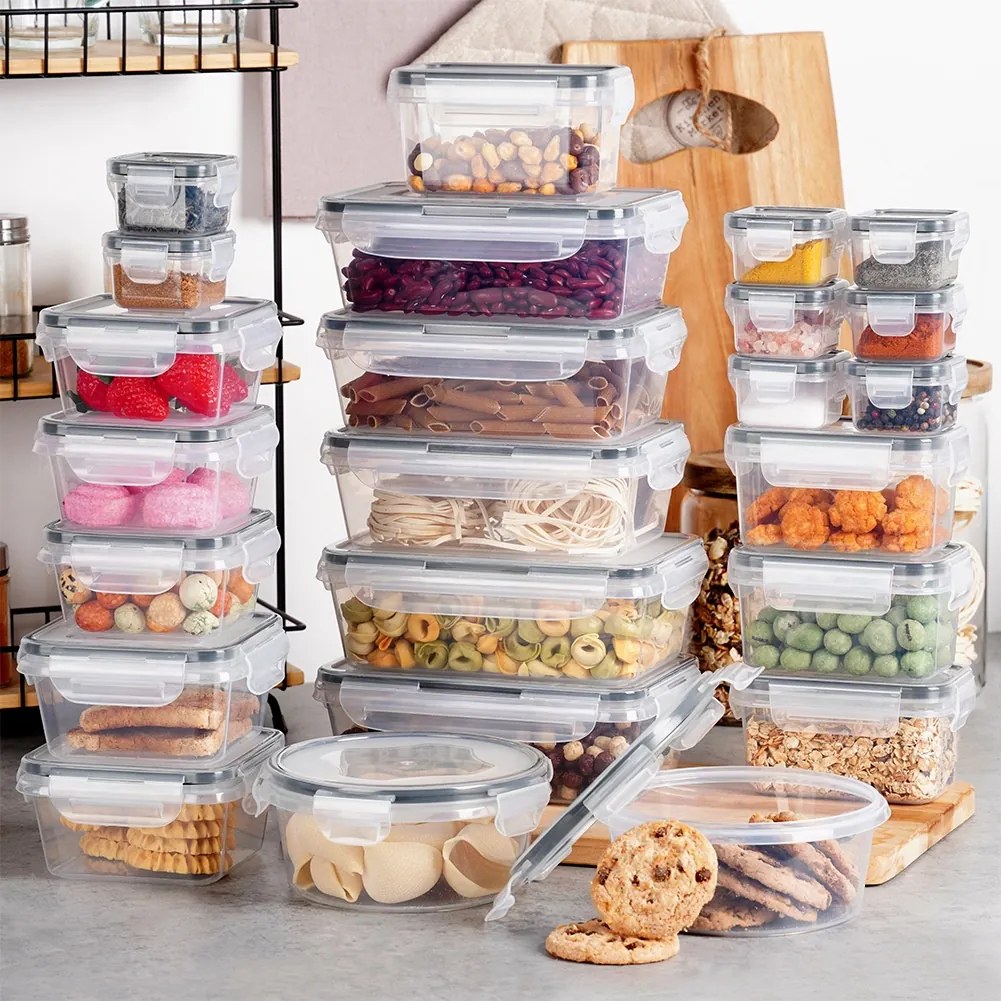 VILDE Sada 24 kuchynských tesniacich dóz, krabičky na jedlo LOCK&LOCK