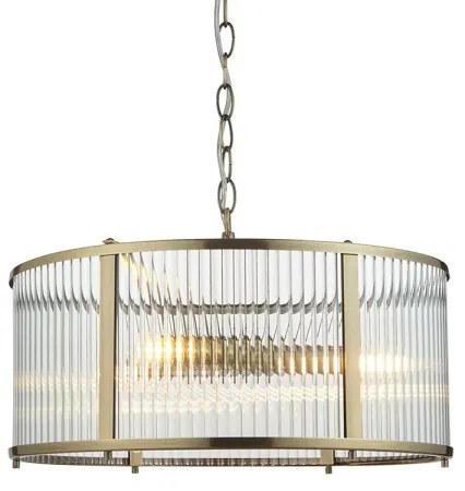 Endon 106282 - Závesný luster RIDGETON na reťazi 3xE14/6W/230V, mosadz