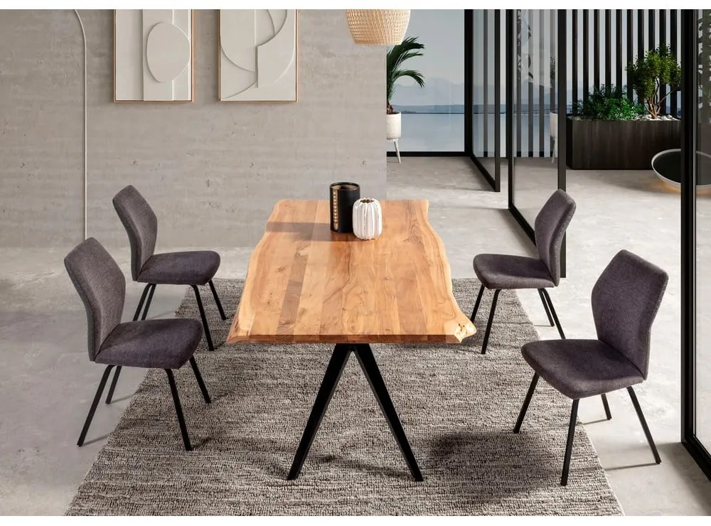 Jedálenský stôl s doskou z akácie v prírodnej farbe 100x200 cm Mudri – Marckeric