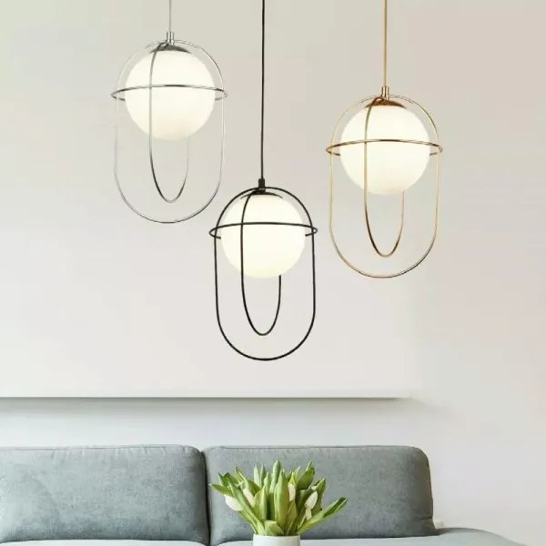 Searchlight 9131BK - Luster na lanku AXIS 1xE27/60W/230V čierna