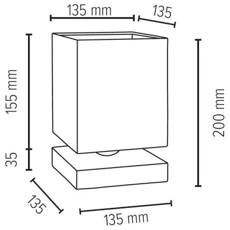 Spot-Light 7284174 - Stolná lampa INGER 1xE27/25W/230V