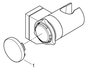GROHE 261832431 - Nástenný držiak sprchy VITALIO UNIVERSAL čierny
