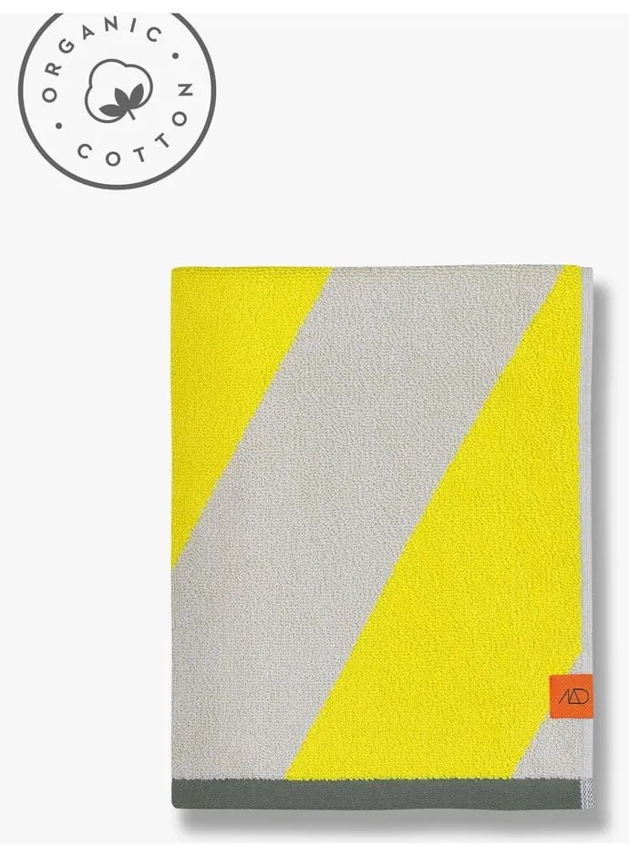 Žlté froté uteráky z bio bavlny v súprave 2 ks 40x55 cm Diagonal – Mette Ditmer Denmark