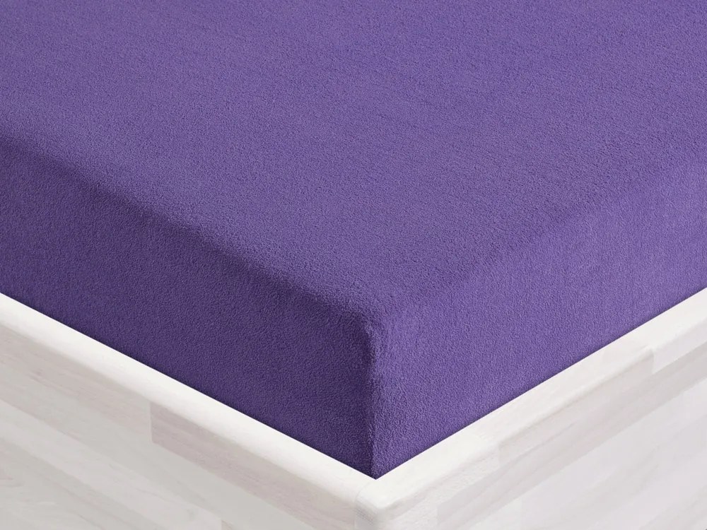 Froté napínacie prestieradlo FR-013 Fialové 90 x 200 - výška 20 cm