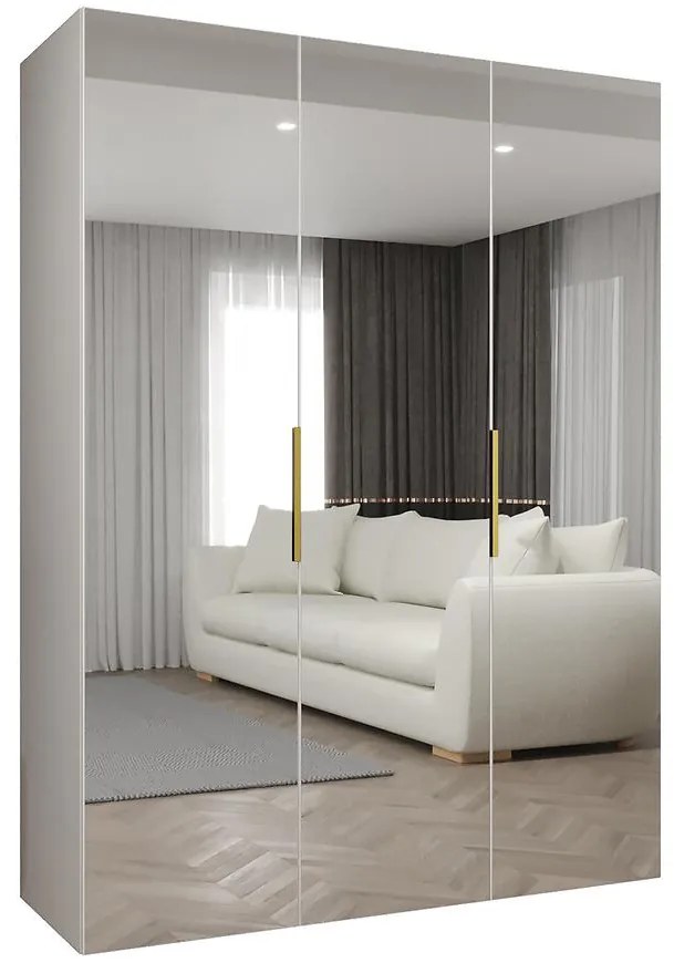 Skriňa Marbella III 150 biela/zlatá