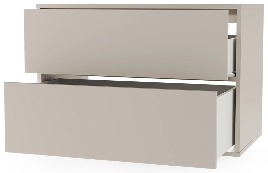 Závesná skrinka pod umývadlo Mossy s doskou 80 cm kašmírová