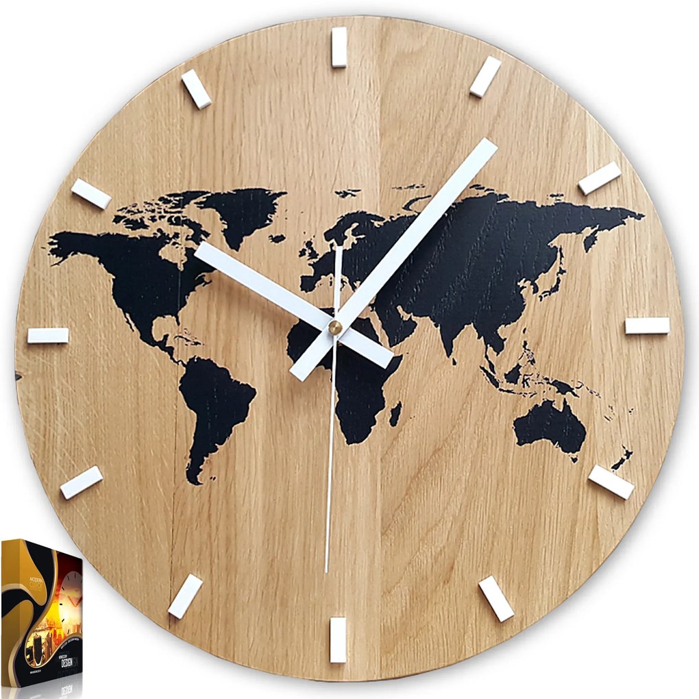 Nástěnné hodiny World Wood černé