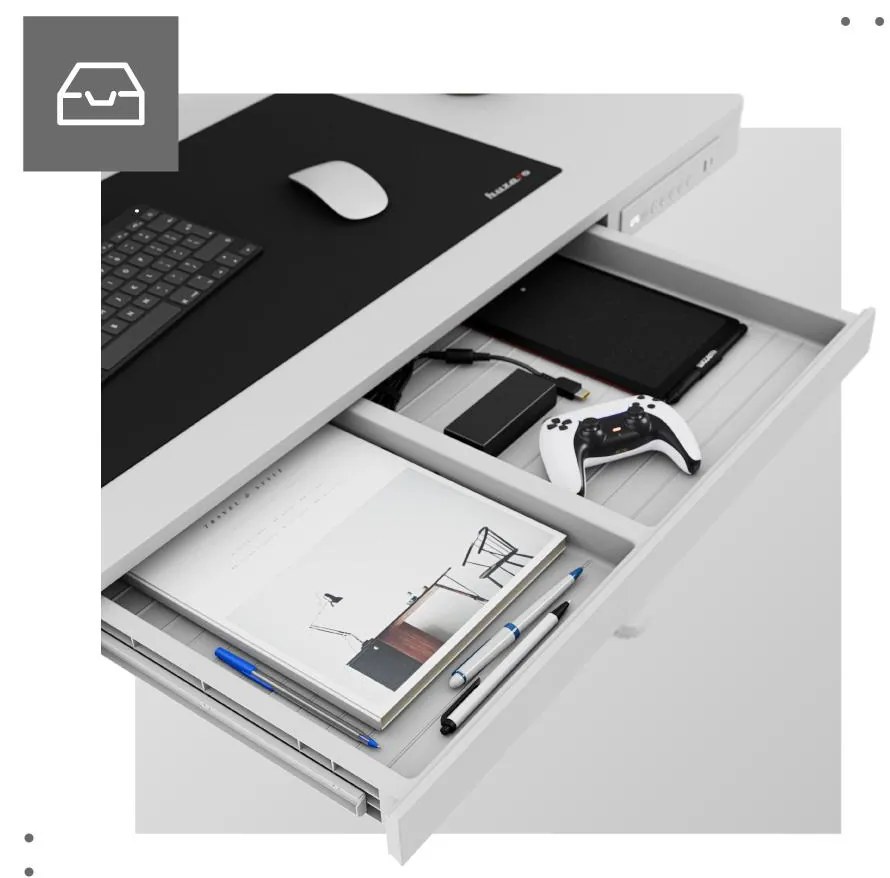 Elektricky nastaviteľný PC stolík Legend 8.2 (biela). Akcia -20%. Vlastná spoľahlivá doprava až k Vám domov. 1087592