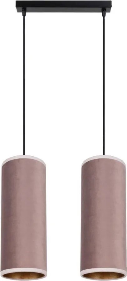 Luster na lanku AVALO 2xE27/60W/230V ružová/medená