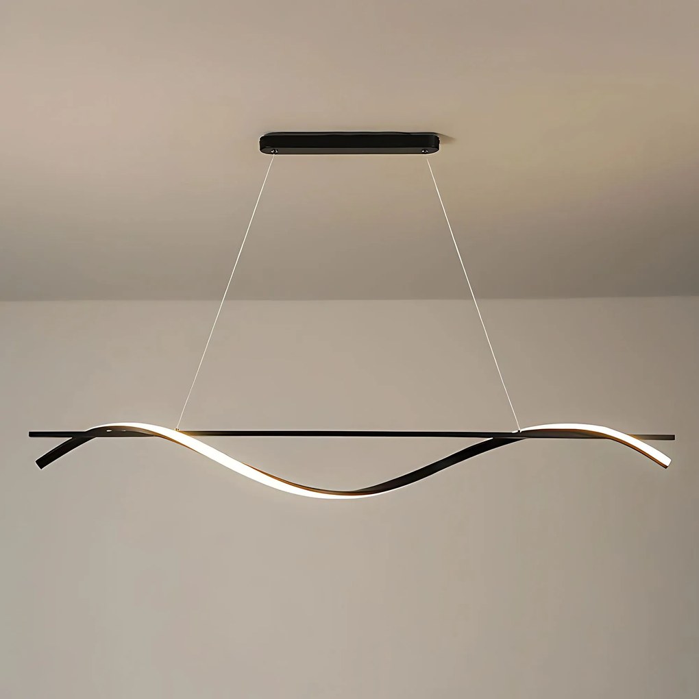 Toolight Toolight, LED závesná lampa 120cm, 27W, 3000K, LHJ019-CP, čierna, OSW-50004