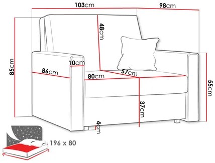 Rozkladacie kreslo Carivia Bis Premium I (sivá) (s úl. priestorom). Vlastná spoľahlivá doprava až k Vám domov. 1105651