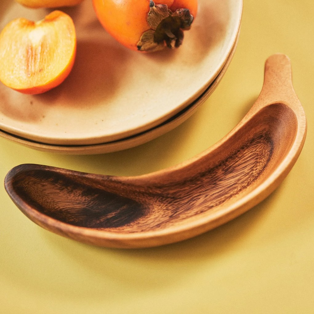 HK living Drevená miska Banana Acacia