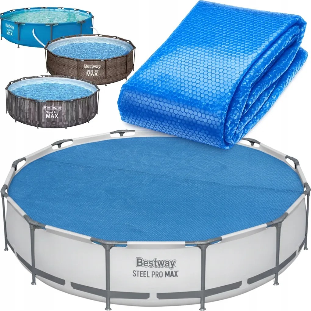 Solárna rohožka do bazéna Bestway Steel Pro Max 366 cm, hrubá krytina