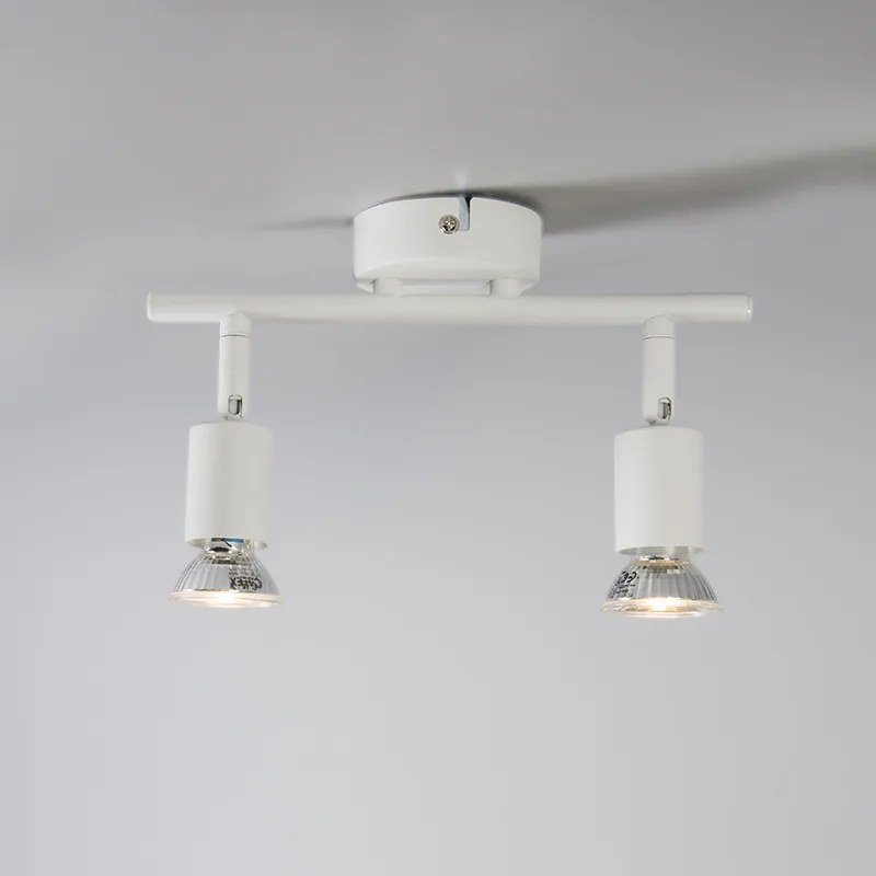 Moderný reflektor biely naklápateľný 2-žiarovkový - Jeany