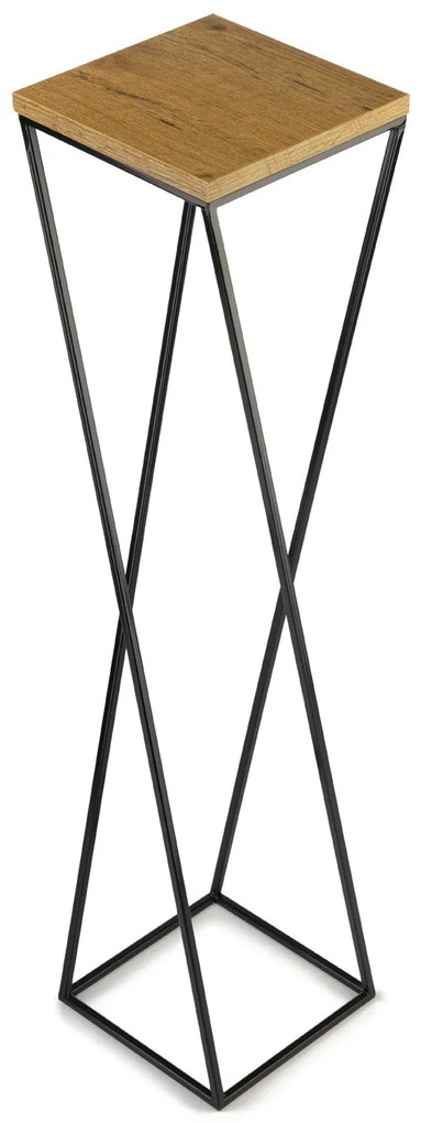 STOJAN NA KVETINÁČ LOFT7 100X24X24 CM ČIERNA/HNEDÁ