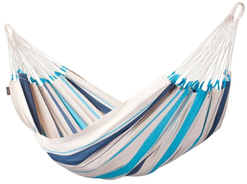 La Siesta Hojdacia sieť CARIBEŇA SINGLE - aquablue, bavlna + polyester