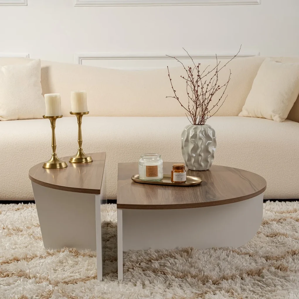 Konferenčný stolík Orion Walnut White