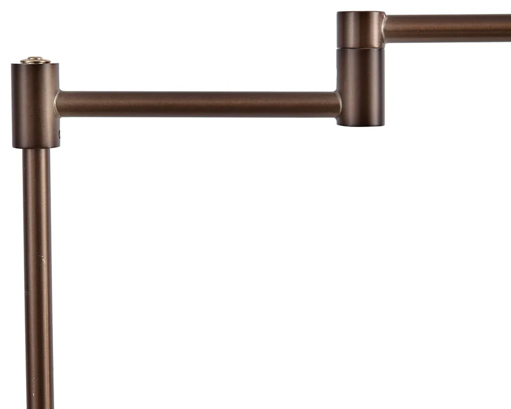 Dizajnová stojaca lampa tmavý bronz vrátane LED s dotykovým stmievačom - Notia