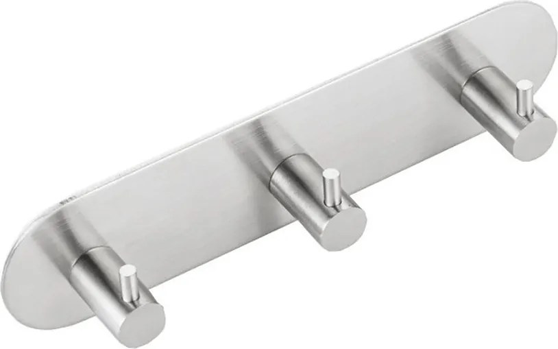 Sapho Sapho, Samolepiaci trojitý háčik, okrúhly, nerez mat, 32203