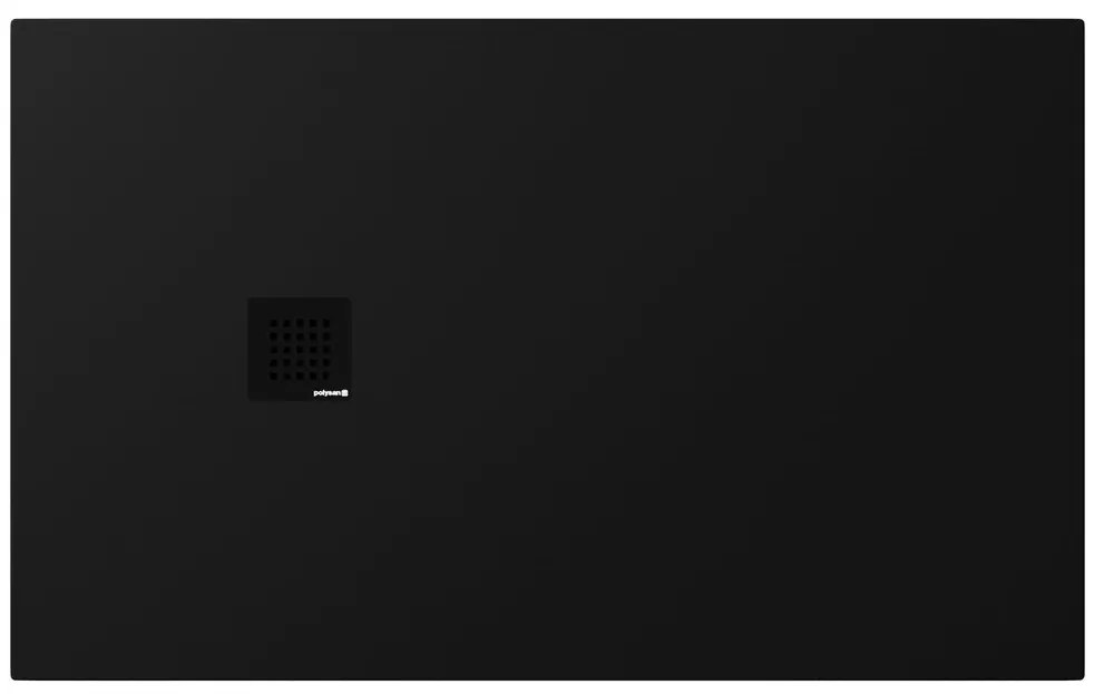 Polysan Polysan, TRENECA sprchová vanička z liateho mramoru s možnosťou úpravy rozmeru 130x80cm, čierna matná, 84303.21