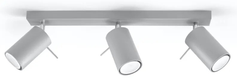 Bodové svietidlo Ring, 3x sivé kovové tienidlo, (možnosť polohovania)