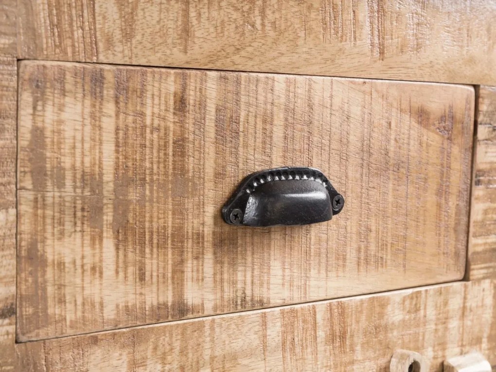 furniture-nabytek.cz - Masivní TV stolek Caribou z mangového dřeva, lakovaný, přírodní barva – 150×50×60 cm