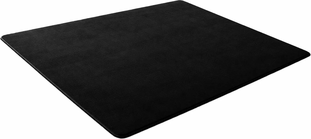 TZ Čierny jednofarebný obdĺžnikový koberec Polar Rozmer: 120x160 cm