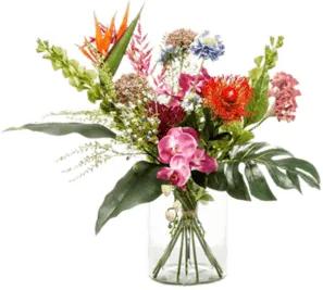 Bouquet exotic mix 27 stems 55x62 cm