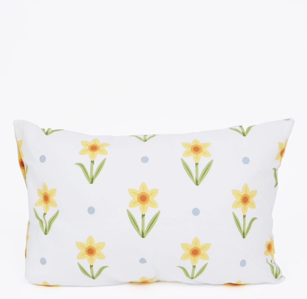 Bavlnená obliečka na vankúš Renforcé 50 × 70 cm - Narcis bieložlté