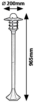 RABALUX Vonkajšia stojacia lampa DARRINGTON
