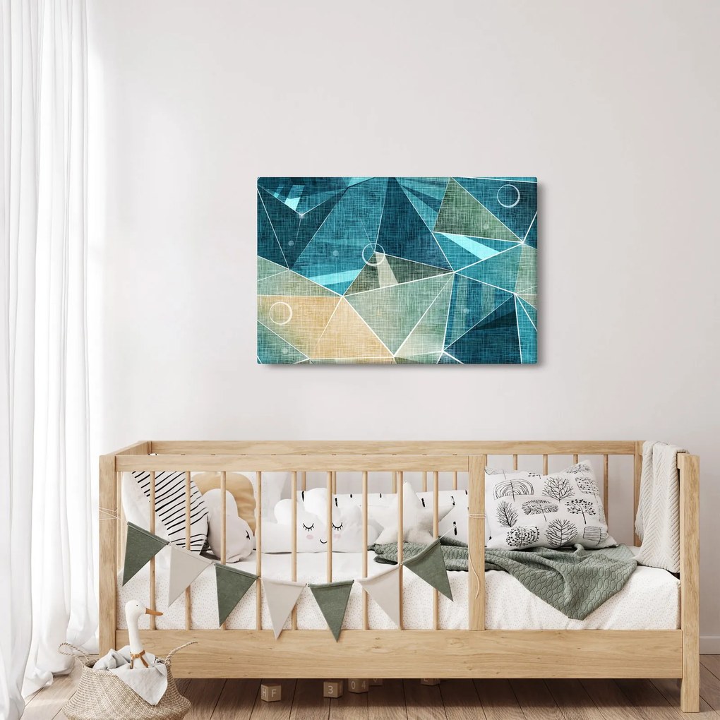 Obraz - Tyrkysová abstrakcia (90x60 cm)
