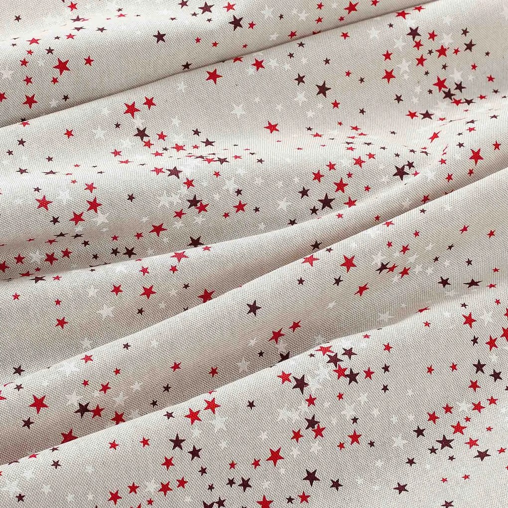 Goldea hranatý obrus valencia - hviezdičky na režnej 80 x 80 cm