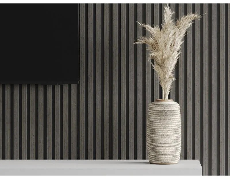 Mexen Lam-B, akustické stenové lamely 275 × 30 cm, HDF doska 4 mm, technická dyha, dub ónyxový, S100-275307-3015-010