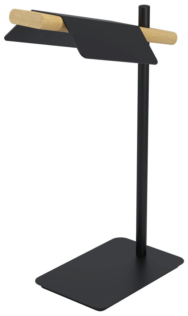 EGLO Škandinávska stolná LED lampa ERMUA, 4,5 W, teplá biela, čierna