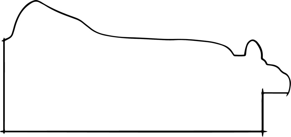 DANTIK - Zrkadlo v rámu, rozmer s rámom 50x100 cm z lišty PRAHA biela (2930)