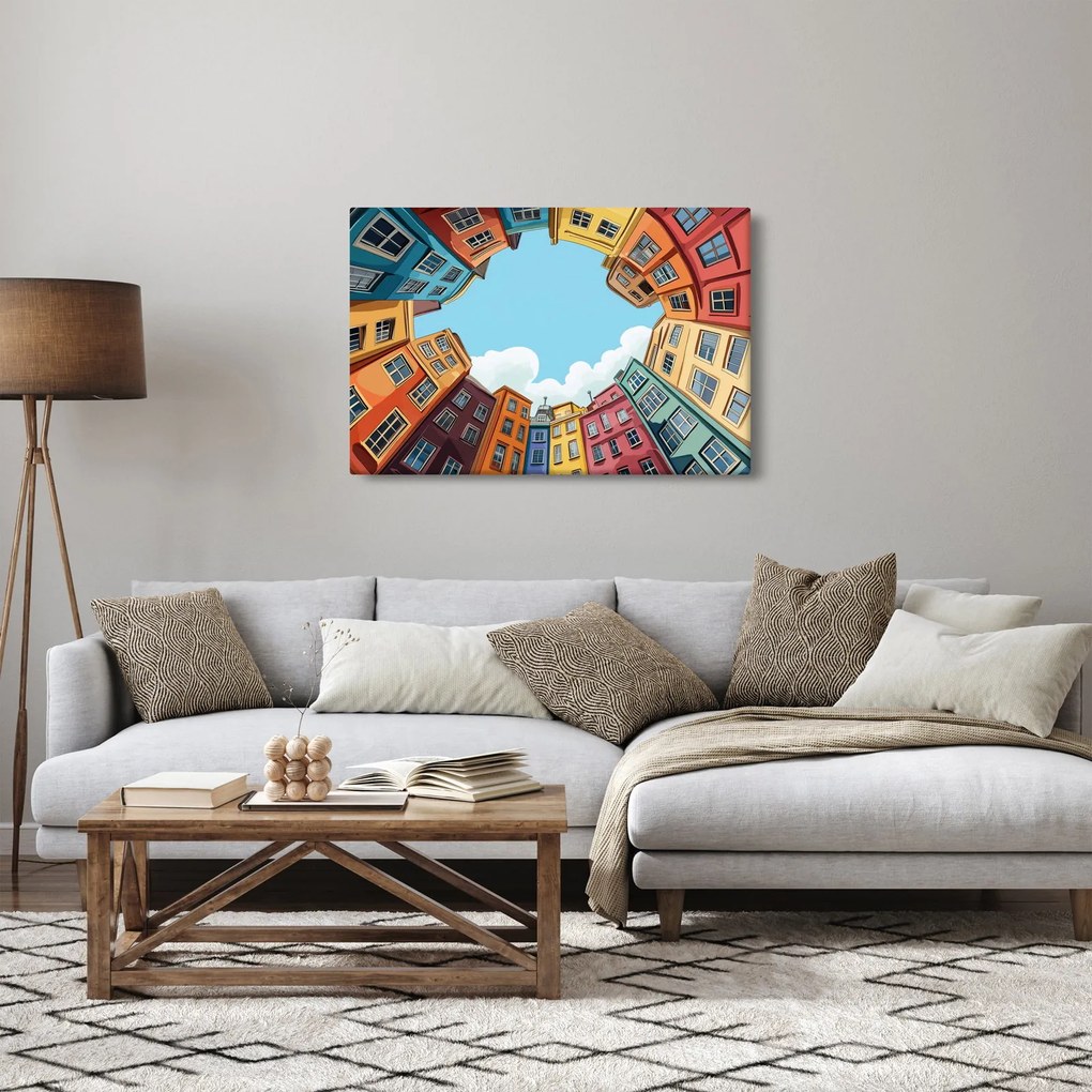 Obraz - Medzi domami (90x60 cm)