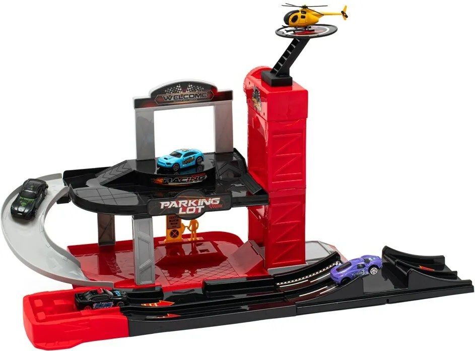 Baby Mix Garáž pre deti s helikoptérou, 60 x 33 x 29 cm