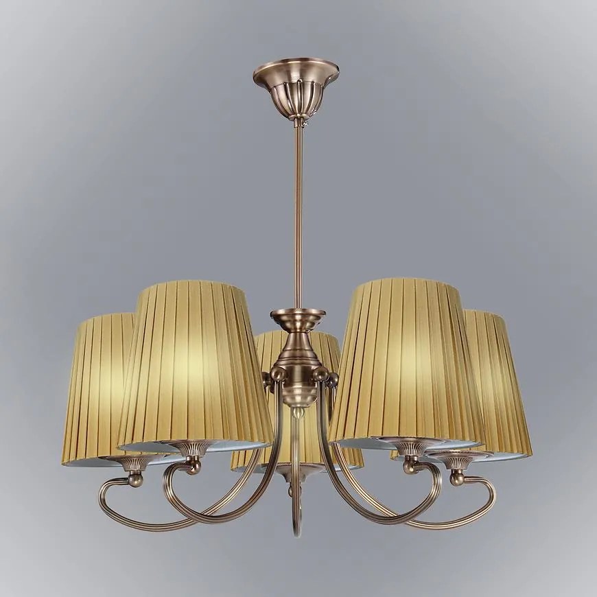 Mozart Závesné svietidlo 5x60w E27 Patyna Meď