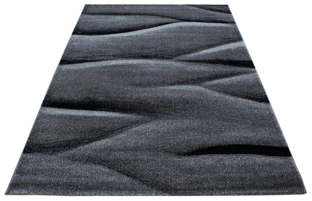 Ayyildiz Kusový koberec LUCCA 1840, Čierna Rozmer koberca: 140 x 200 cm