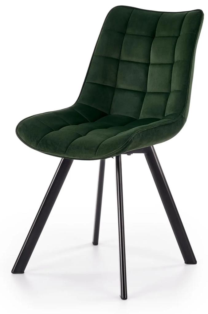 Čalúnená jedálenská  stolička VIENA zelená