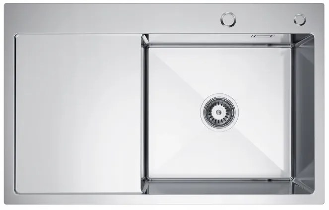 Erga HD, 1-komorový oceľový drez 780x490x210 mm, pravý, oceľová, ERG-MLS-HD7849R