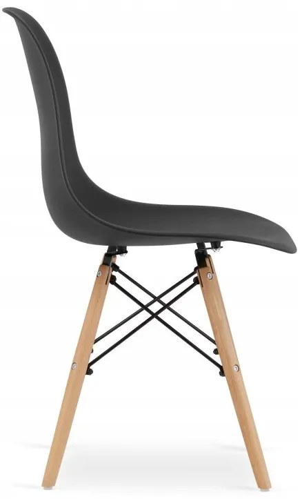 Jedálenská zostava TODI 60cm okrúhly stolový set čierny + 2 stoličky OSAKA čierne