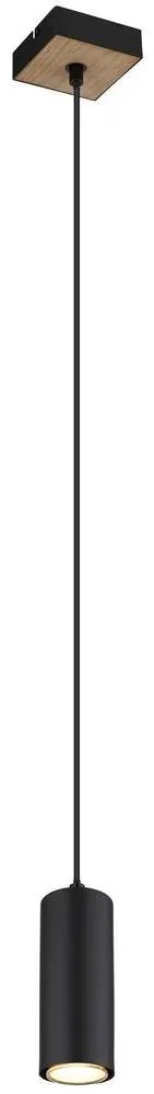 Globo 57911HBW - Luster na lanku ROBBY 1xGU10/35W/230V čierna/hnedá