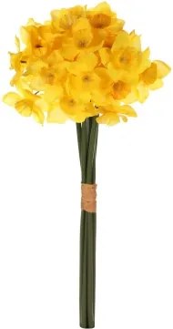 Umelá kytica Narcisky v pugete 34 cm, žltá%