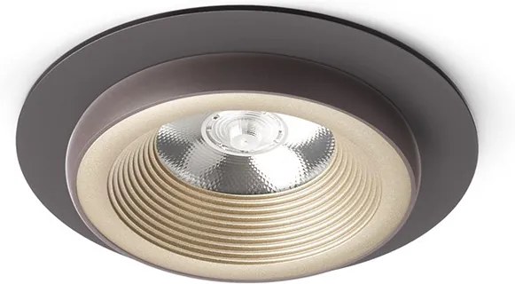 SHARM R I | Zápustné okrúhle LED svietidlo Farba: perlová zlatá/hnedá