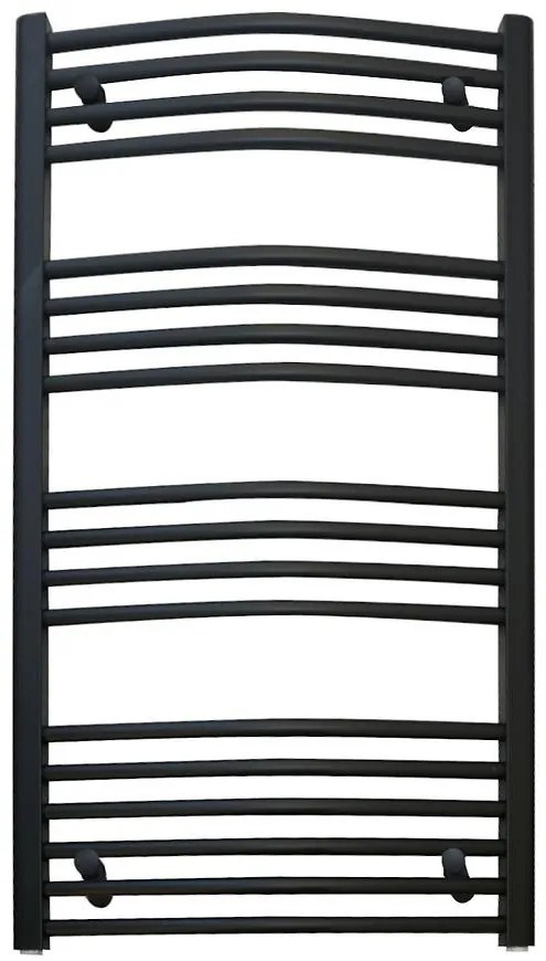 Kúpeľňový radiátor Oval antracit 600/1100 520W