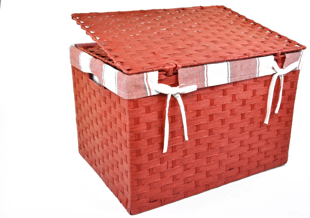 Úložný box s vekom červený Rozmery (cm): 43x32, v. 30
