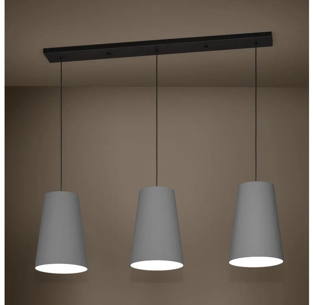 Eglo 390136 - Luster na lanku PETROSA 3xE27/40W/230V šedá